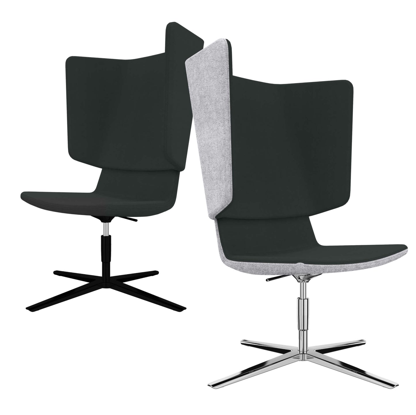 TWIST&SIT Chaise d'oeuf | Croix de 4 pieds, réglable en hauteur, couverture de laine velito