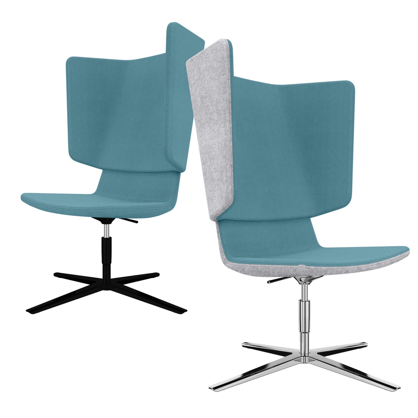 TWIST&SIT Chaise d'oeuf | Croix de 4 pieds, réglable en hauteur, couverture de laine velito