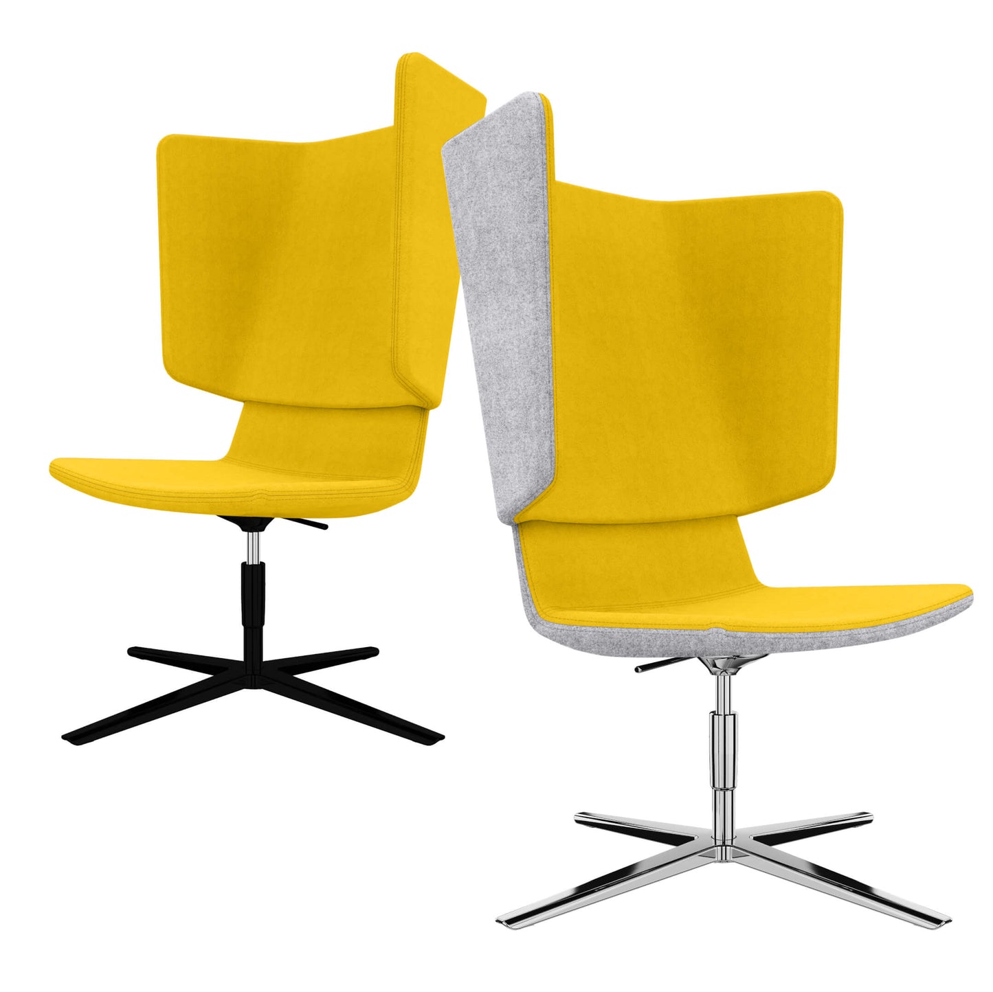 TWIST&SIT Chaise d'oeuf | Croix de 4 pieds, réglable en hauteur, couverture de laine velito