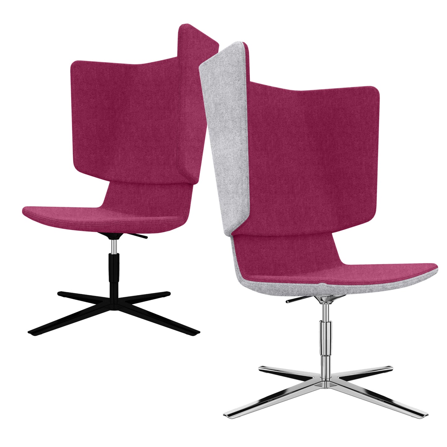TWIST&SIT Chaise d'oeuf | Croix de 4 pieds, réglable en hauteur, couverture de laine velito