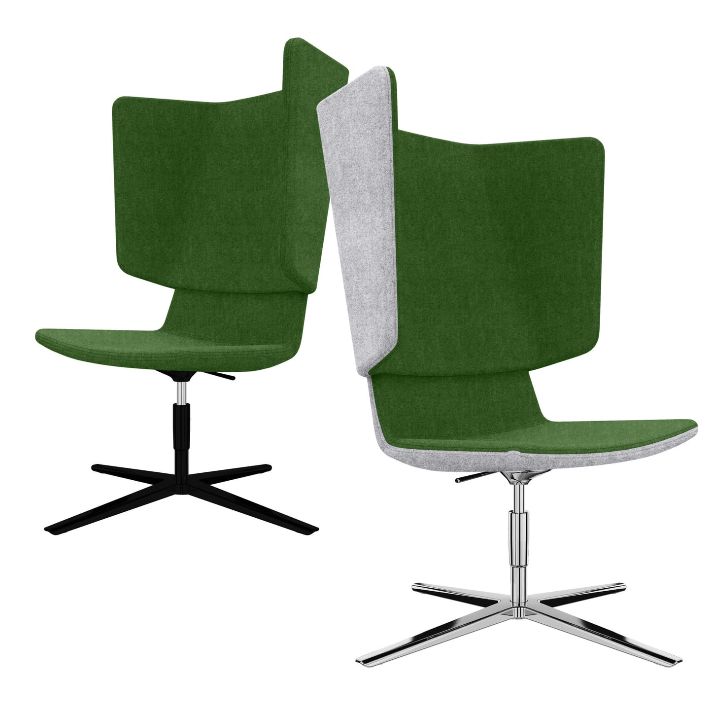 TWIST&SIT Chaise d'oeuf | Croix de 4 pieds, réglable en hauteur, couverture de laine velito