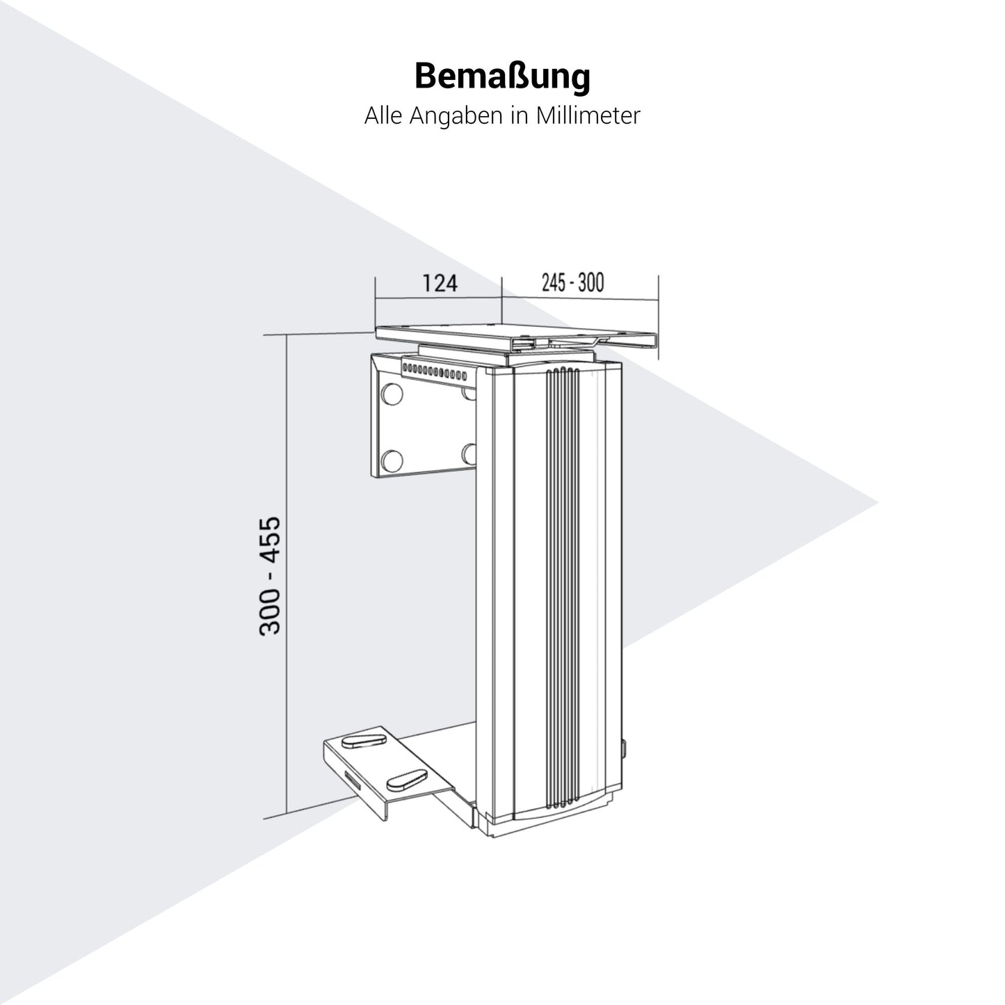 XENA PC-Halterung | Stufenweise verstellbar, rotierbar