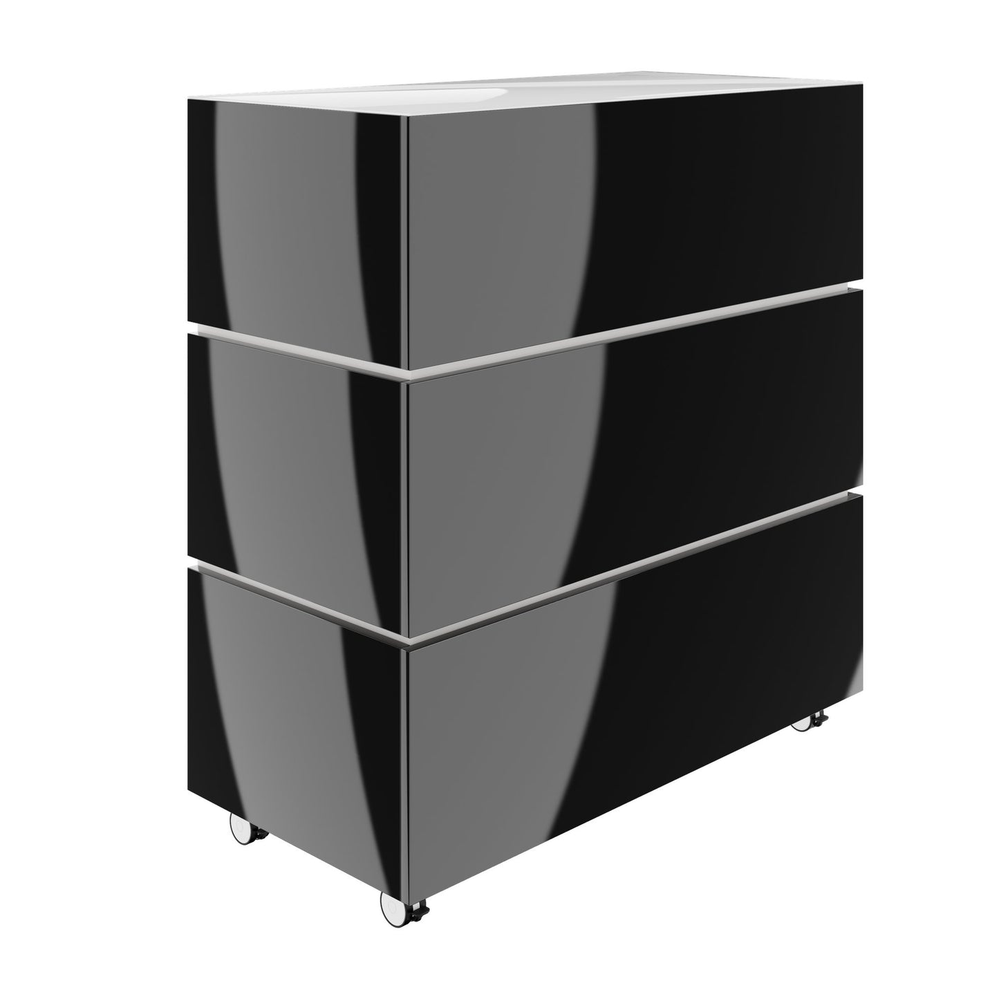 PERLA SMALL Empfangstheke | 1060 x 1130 mm, integrierter Stauraum, optional LED-Beleuchtung