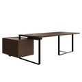 PLANA Chefschreibtisch | 2040-2440 x 750 mm, integriertes Lowboard - 1 Thumbnail Image