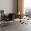 PLANA Chefschreibtisch | 2040-2440 x 750 mm, integriertes Lowboard - 2 Thumbnail Image