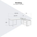 PLANA Chefschreibtisch | 2040-2440 x 750 mm, integriertes Lowboard - 6 Thumbnail Image