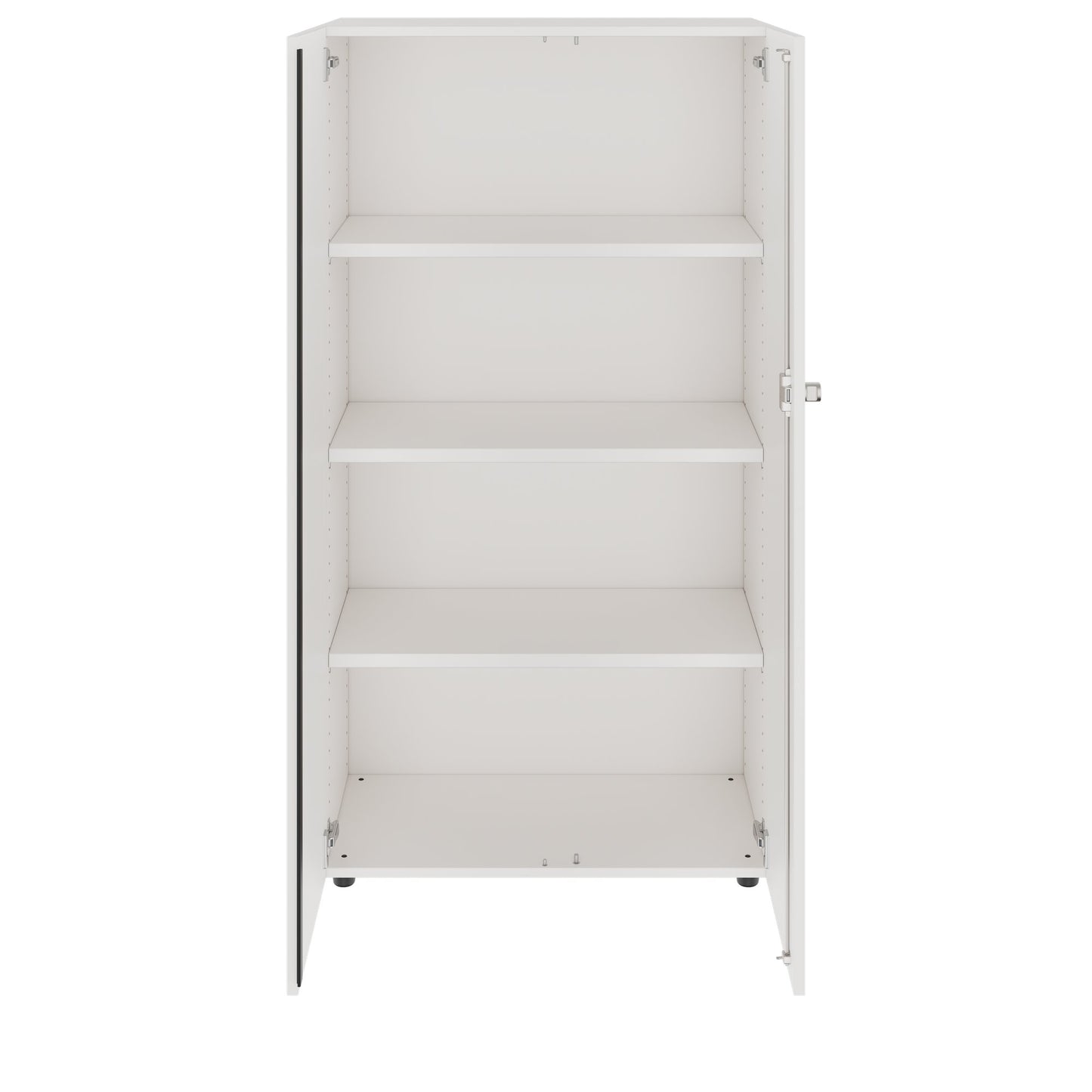 PRO Flügeltürenschrank | 4 OH, 800 - 1200 x 1510 mm, Soft-Close, Weiß