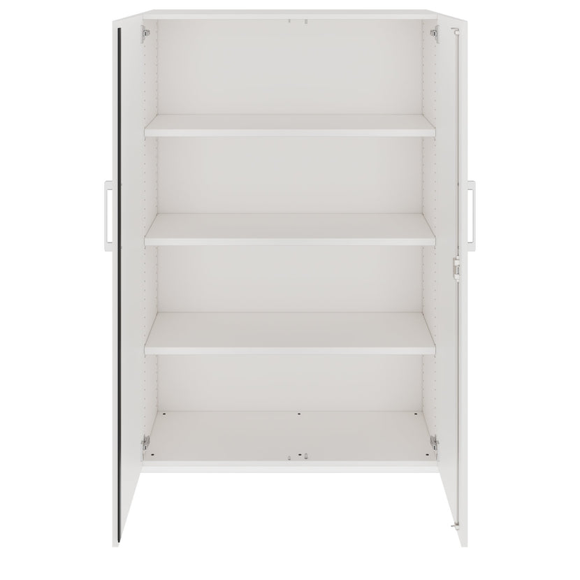 PRO Flügeltürenschrank | 4 OH, 800 - 1200 x 1510 mm, Soft-Close, Weiß