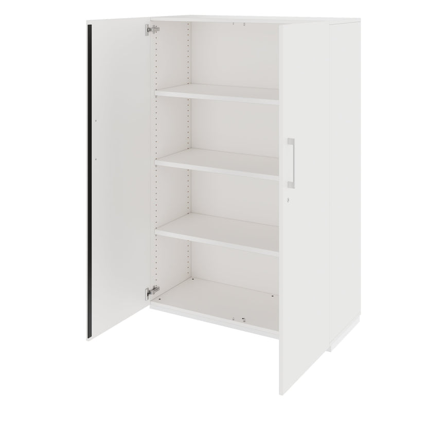 PRO Flügeltürenschrank | 4 OH, 800 - 1200 x 1510 mm, Soft-Close, Weiß