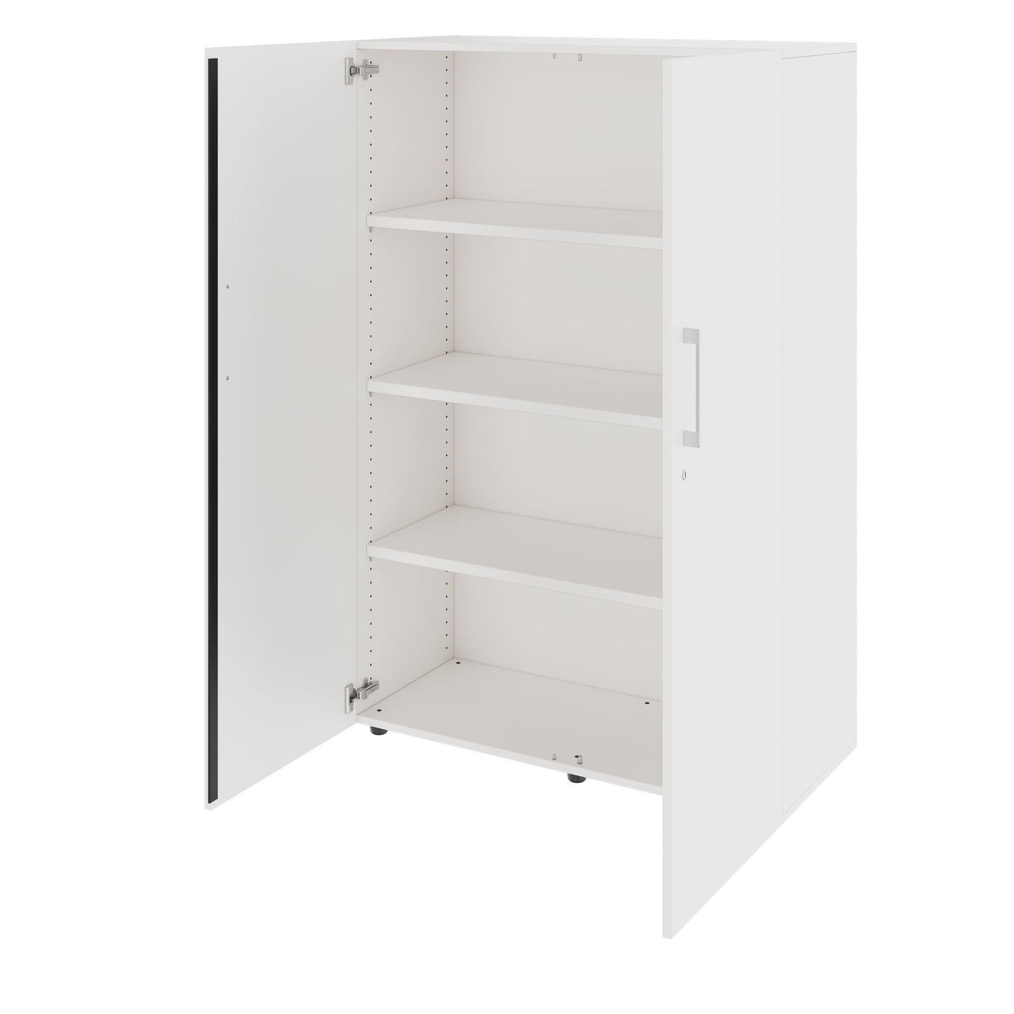 PRO Flügeltürenschrank | 4 OH, 800 - 1200 x 1510 mm, Soft-Close, Weiß