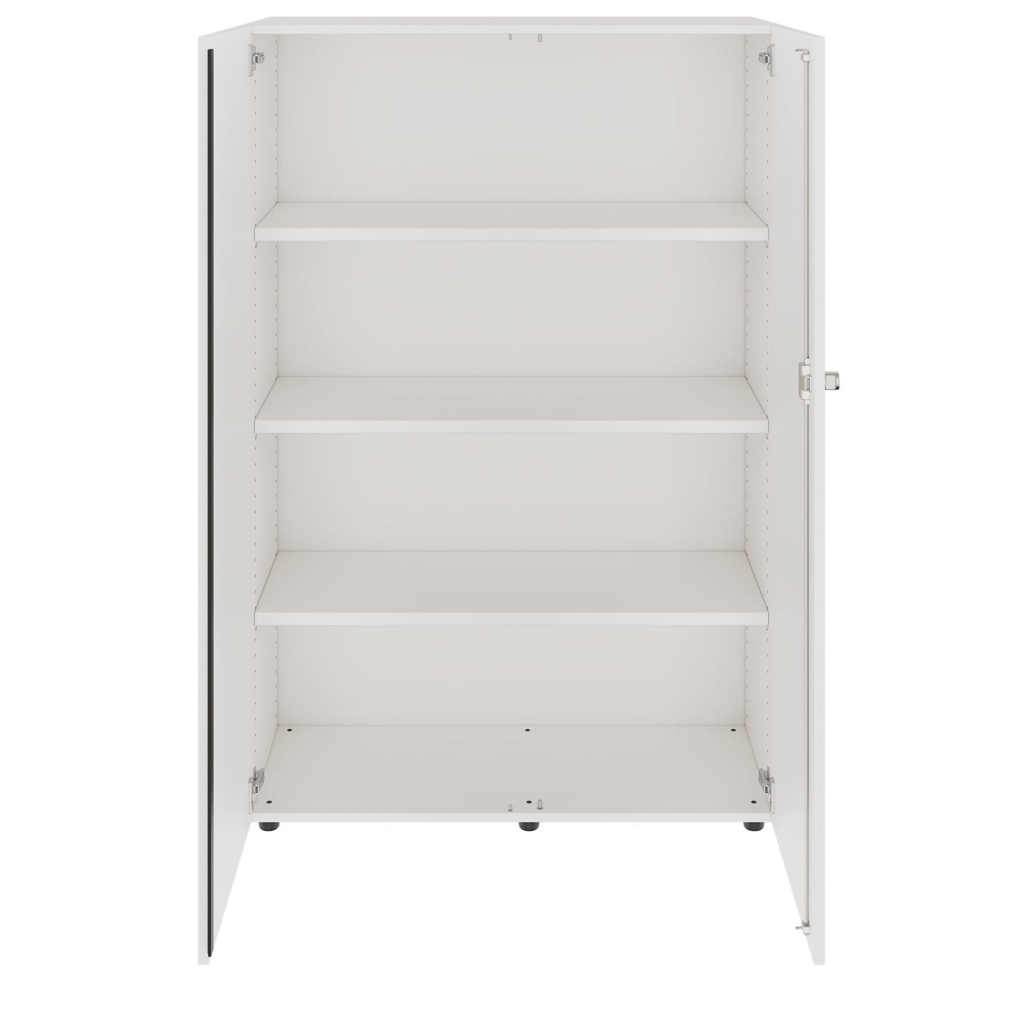 PRO Flügeltürenschrank | 4 OH, 800 - 1200 x 1510 mm, Soft-Close, Weiß