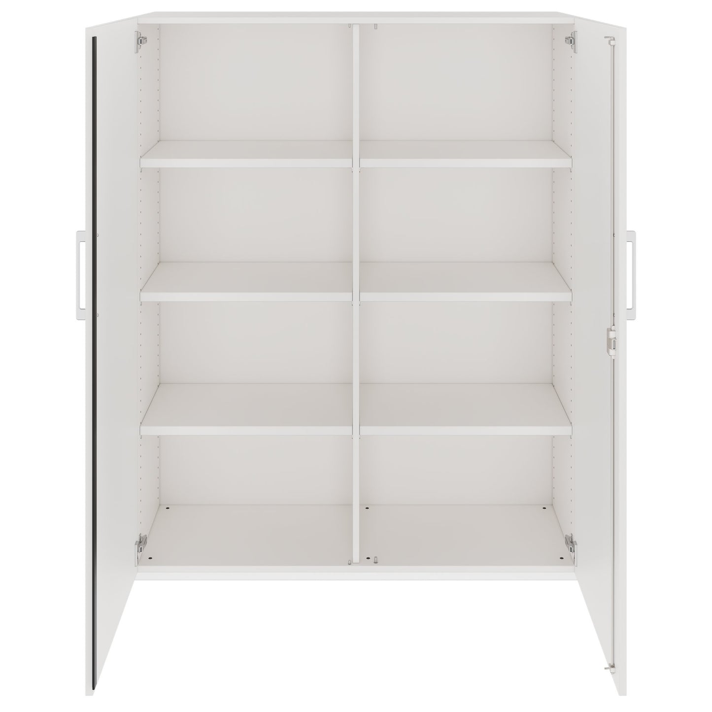 PRO Flügeltürenschrank | 4 OH, 800 - 1200 x 1510 mm, Soft-Close, Weiß