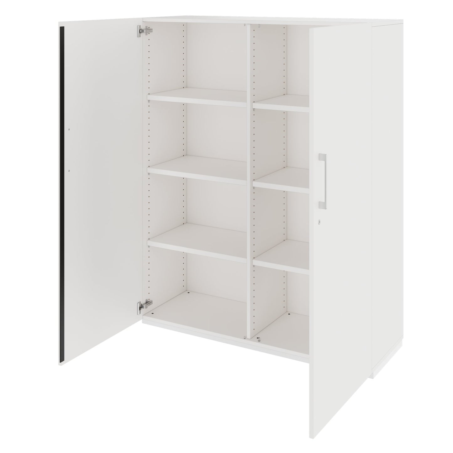PRO Flügeltürenschrank | 4 OH, 800 - 1200 x 1510 mm, Soft-Close, Weiß