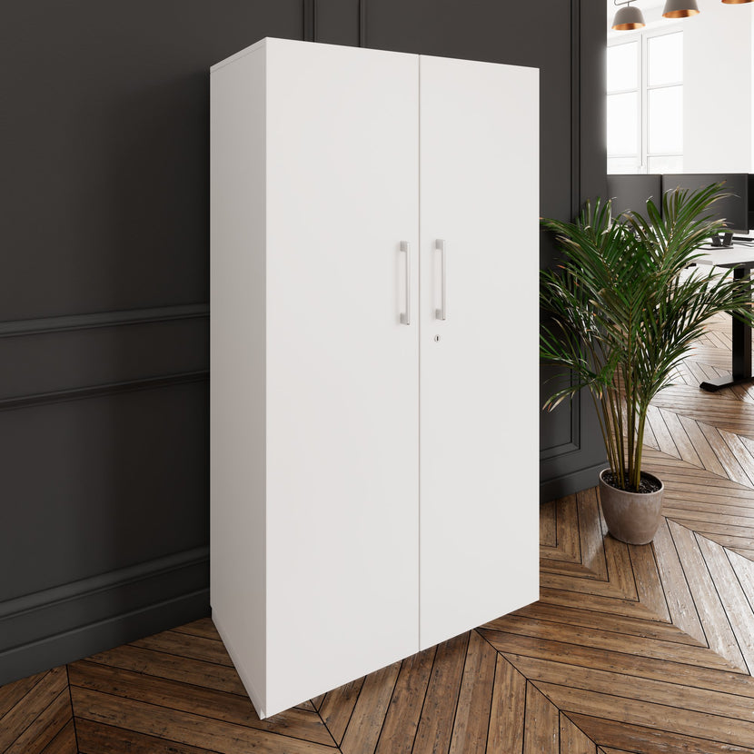 PRO Flügeltürenschrank | 4 OH, 800 - 1200 x 1510 mm, Soft-Close, Weiß