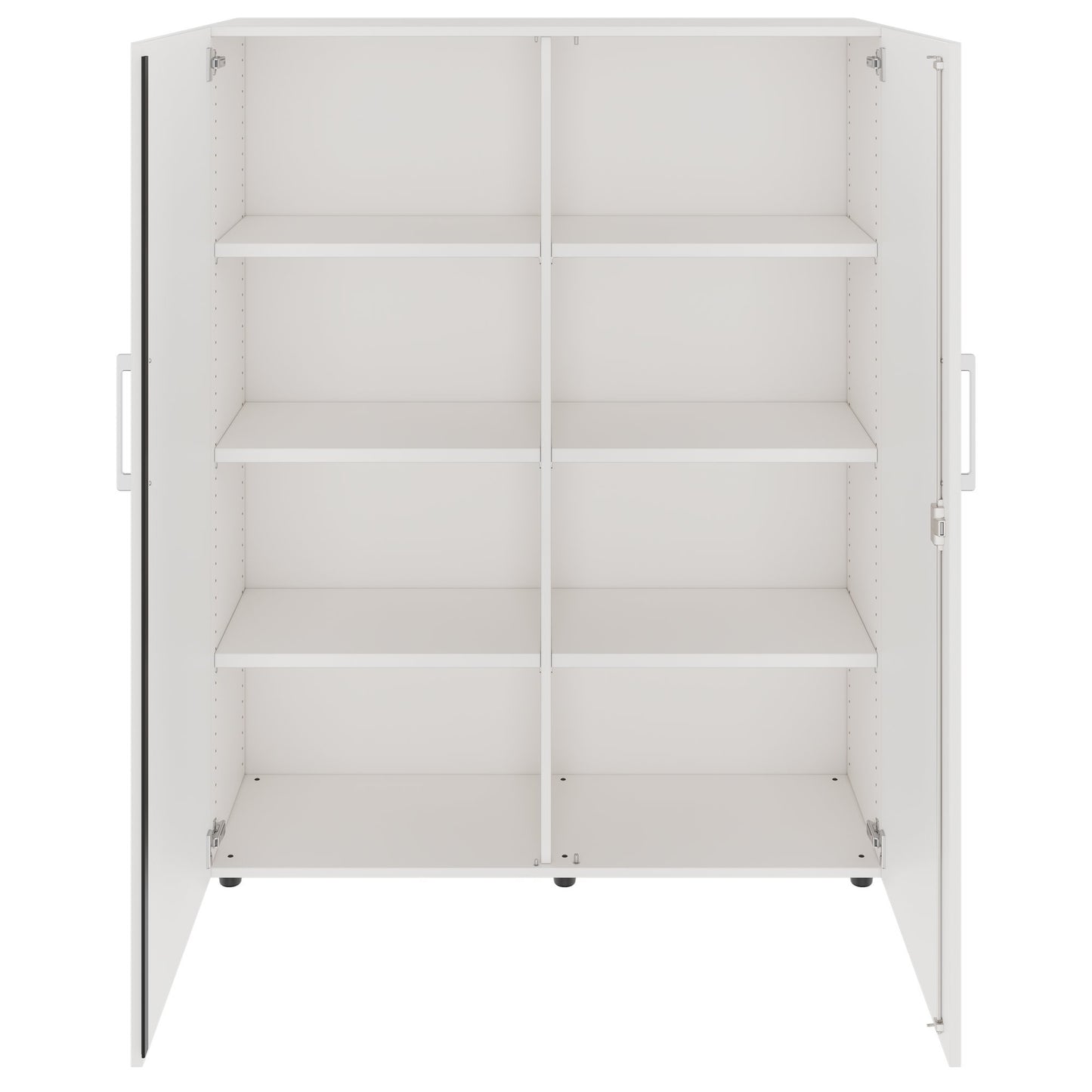 PRO Flügeltürenschrank | 4 OH, 800 - 1200 x 1510 mm, Soft-Close, Weiß