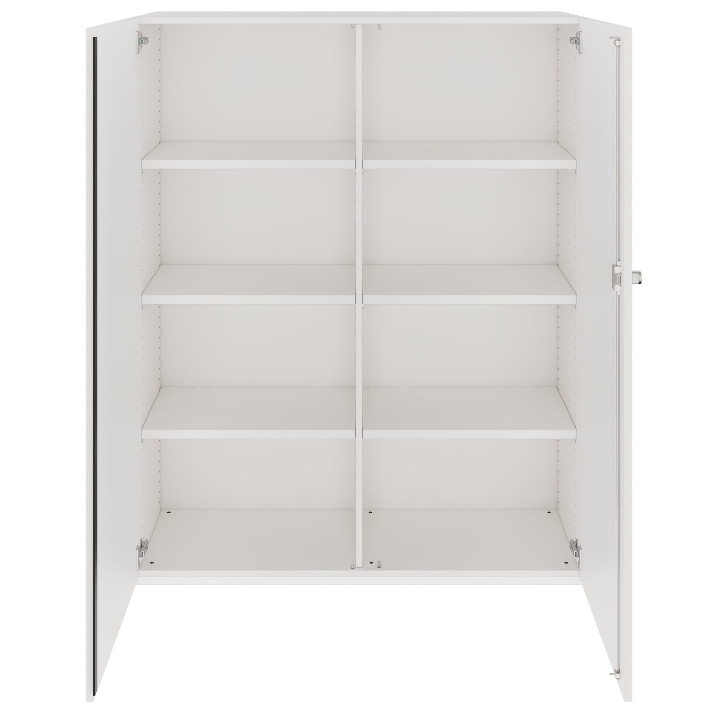 PRO Flügeltürenschrank | 4 OH, 800 - 1200 x 1510 mm, Soft-Close, Weiß