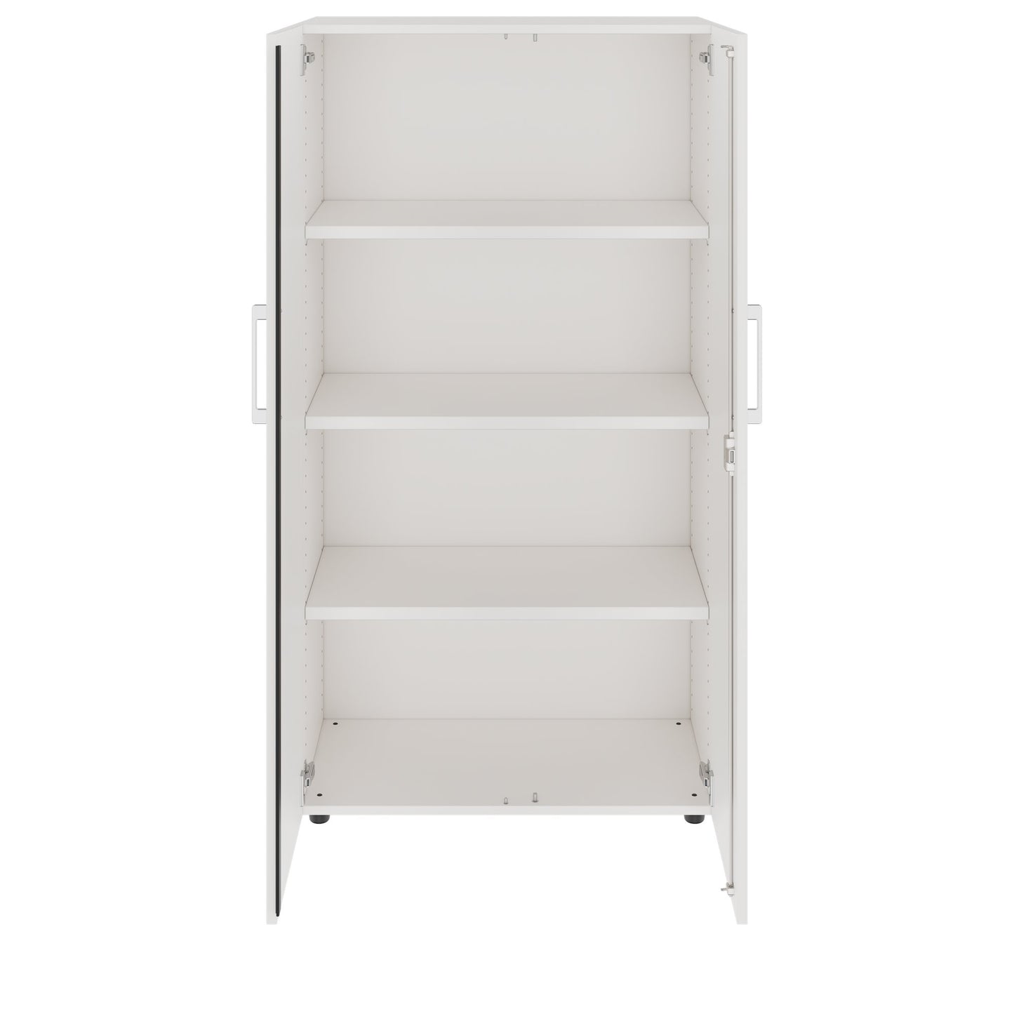 PRO Flügeltürenschrank | 4 OH, 800 - 1200 x 1510 mm, Soft-Close, Weiß