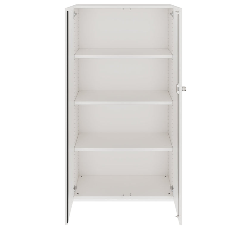 PRO Flügeltürenschrank | 4 OH, 800 - 1200 x 1510 mm, Soft-Close, Weiß