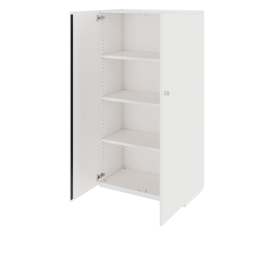 PRO Flügeltürenschrank | 4 OH, 800 - 1200 x 1510 mm, Soft-Close, Weiß