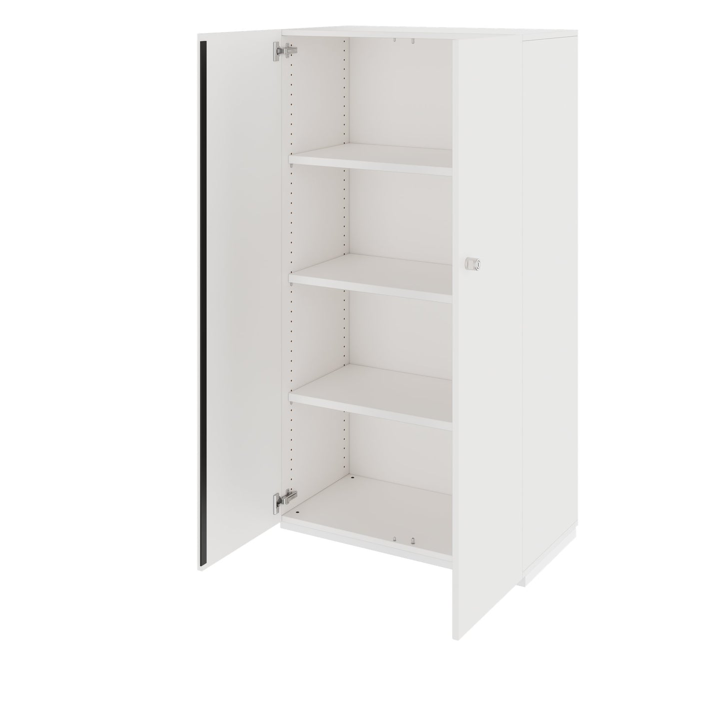 PRO Flügeltürenschrank | 4 OH, 800 - 1200 x 1510 mm, Soft-Close, Weiß