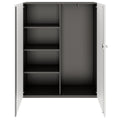 PRO Gabinetto di Cloakroom | 4 OH, 1200 x 1510 mm, con scaffale, chiusura morbida, grafite / bianco - 3 Thumbnail Image