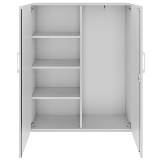 PRO Cloakroom cabinet | 4 Oh, 1200 x 1510 mm, with shelf, soft-close, gray