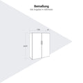 PRO Gabinetto di Cloakroom | 4 OH, 1200 x 1510 mm, con scaffale, chiusura morbida, bianco - 14 Thumbnail Image