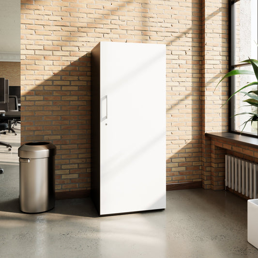 PRO Gabinetto di Cloakroom | 4 OH, 400 - 600 x 1510 mm, morbido -close, grafite / bianco