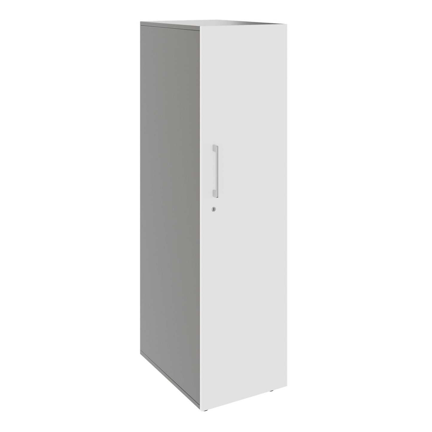 PRO Gabinetto di Cloakroom | 4 OH, 400 - 600 x 1510 mm, morbido -close, grafite / bianco