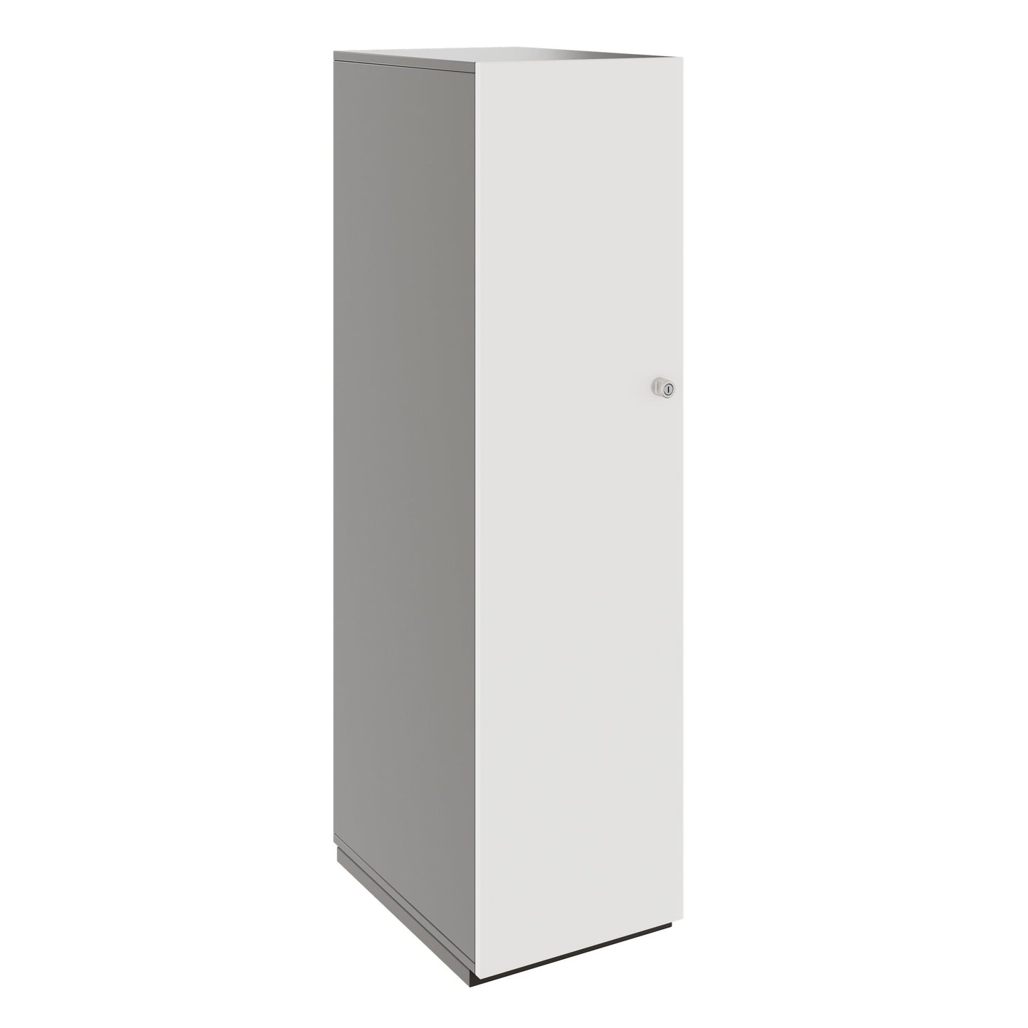 PRO Gabinetto di Cloakroom | 4 OH, 400 - 600 x 1510 mm, morbido -close, grafite / bianco