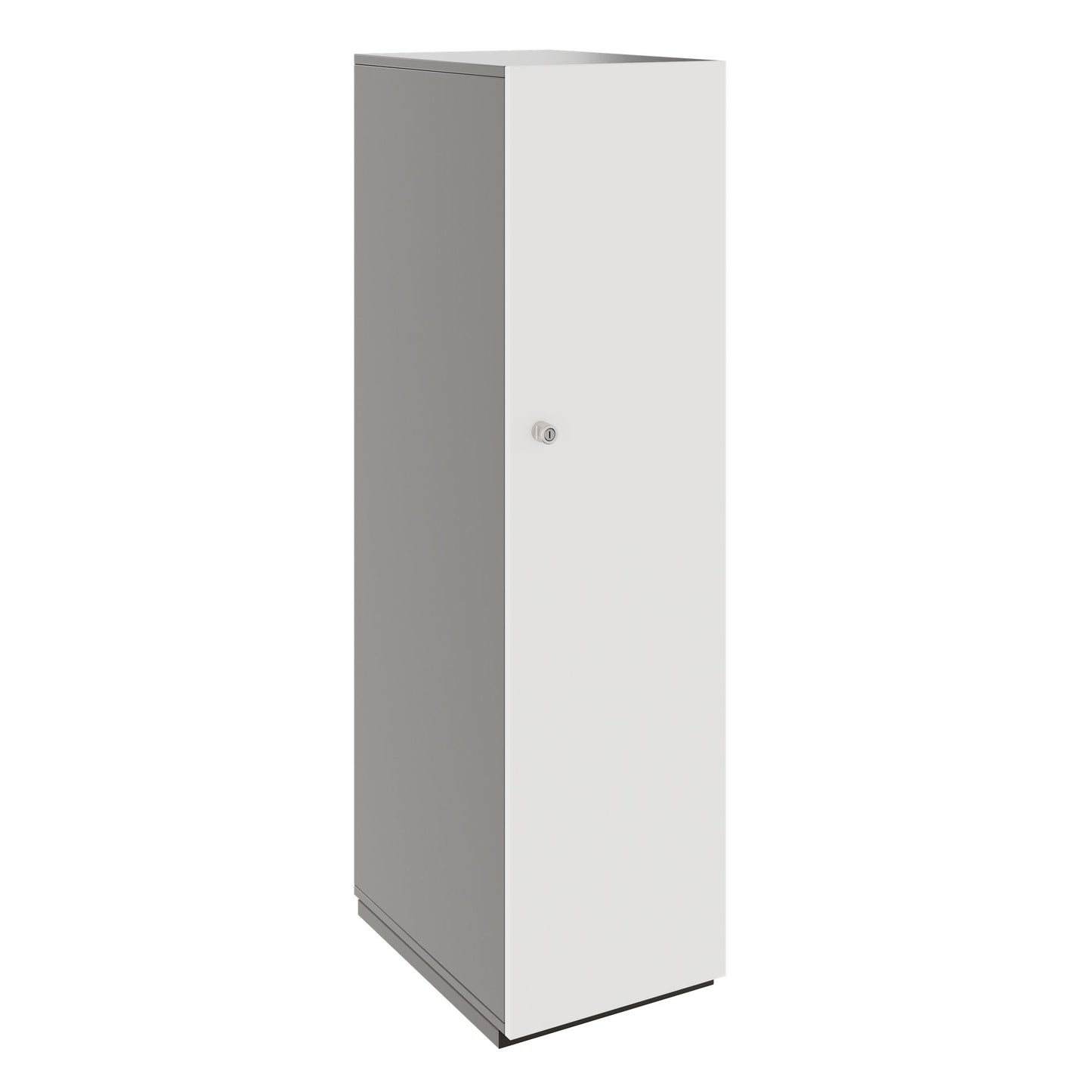 PRO Gabinetto di Cloakroom | 4 OH, 400 - 600 x 1510 mm, morbido -close, grafite / bianco