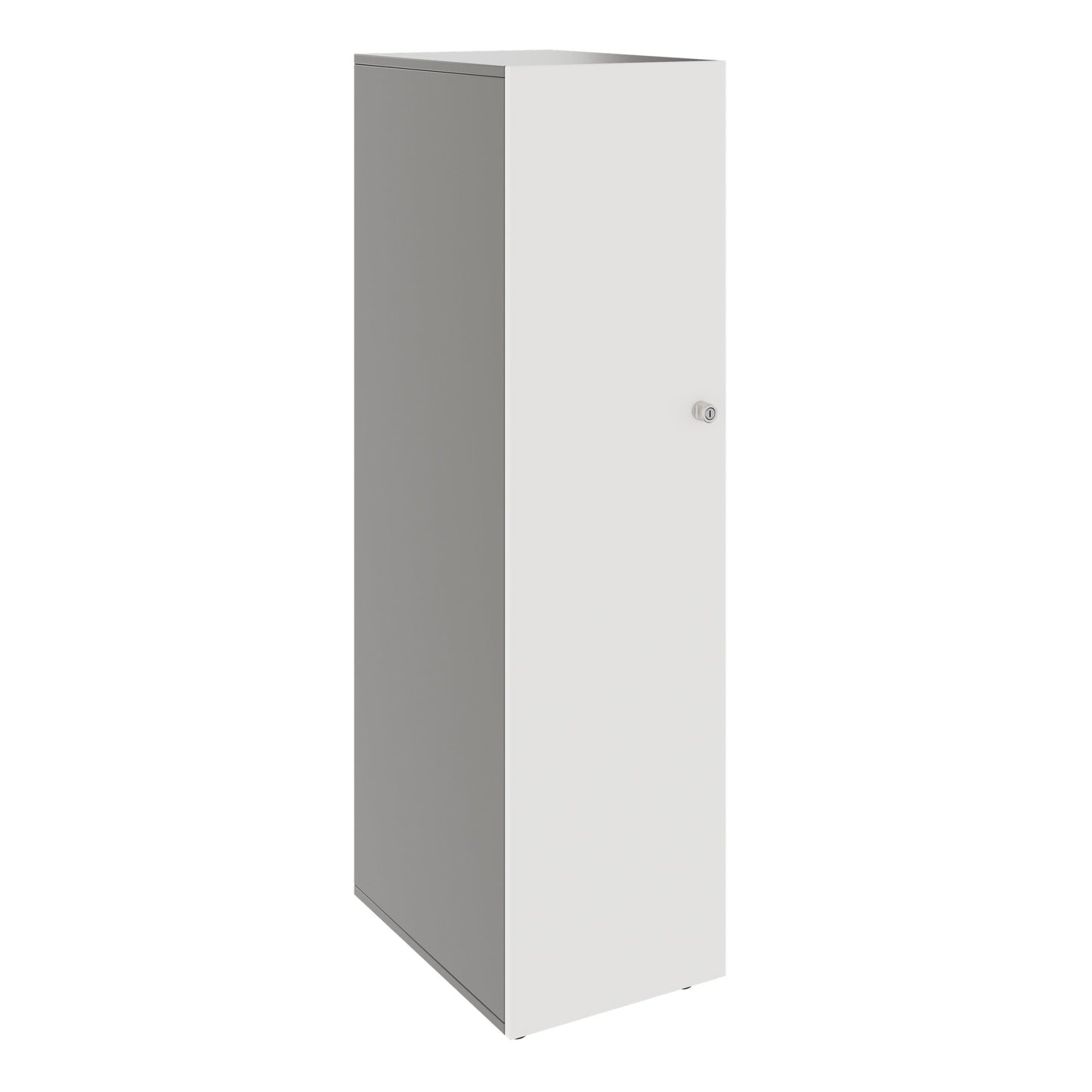 PRO Gabinetto di Cloakroom | 4 OH, 400 - 600 x 1510 mm, morbido -close, grafite / bianco