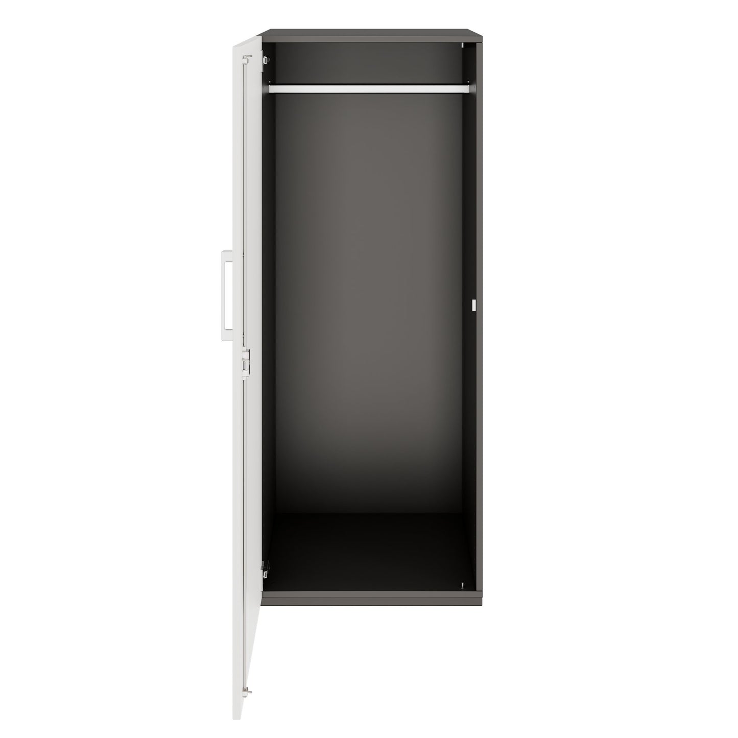 PRO Gabinetto di Cloakroom | 4 OH, 400 - 600 x 1510 mm, morbido -close, grafite / bianco
