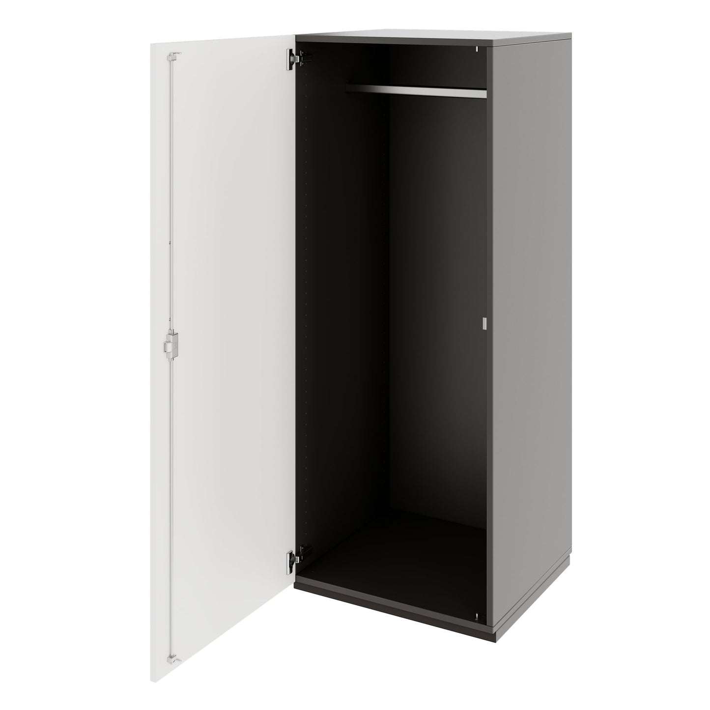 PRO Gabinetto di Cloakroom | 4 OH, 400 - 600 x 1510 mm, morbido -close, grafite / bianco