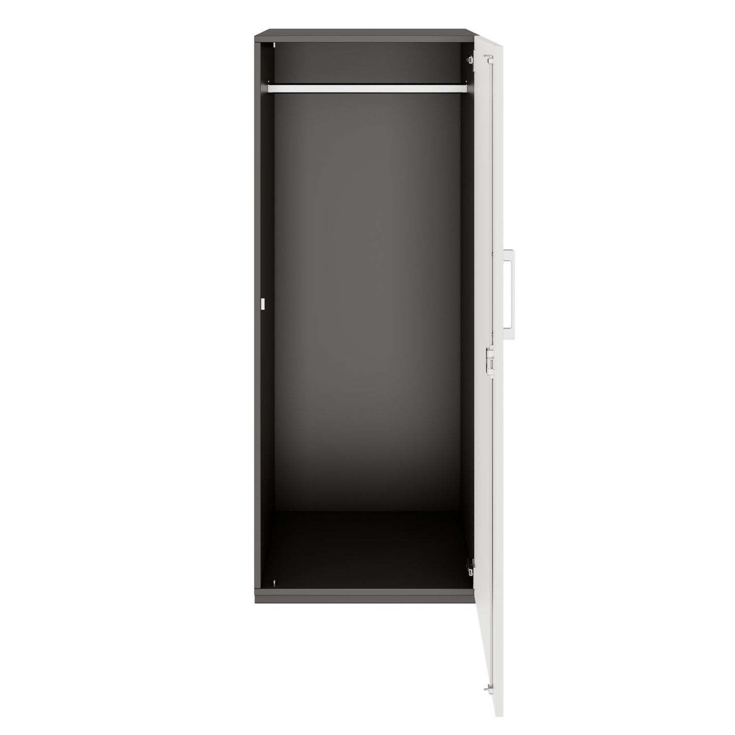 PRO Gabinetto di Cloakroom | 4 OH, 400 - 600 x 1510 mm, morbido -close, grafite / bianco