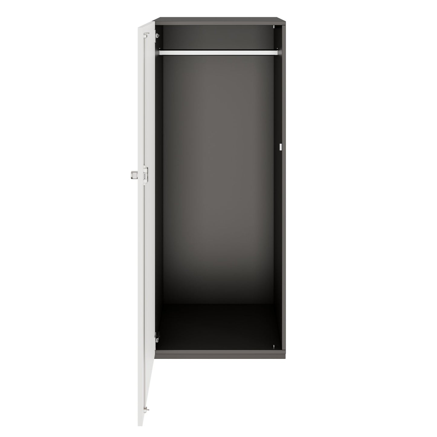 PRO Gabinetto di Cloakroom | 4 OH, 400 - 600 x 1510 mm, morbido -close, grafite / bianco