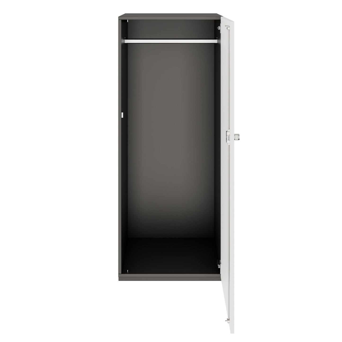 PRO Gabinetto di Cloakroom | 4 OH, 400 - 600 x 1510 mm, morbido -close, grafite / bianco
