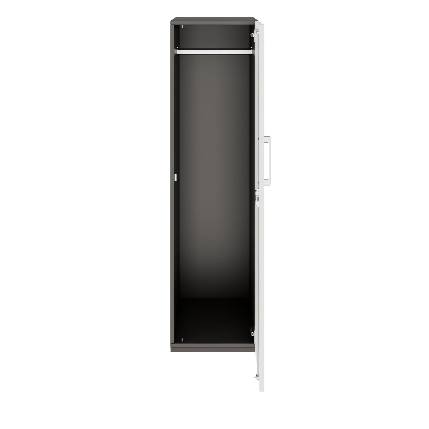 PRO Gabinetto di Cloakroom | 4 OH, 400 - 600 x 1510 mm, morbido -close, grafite / bianco