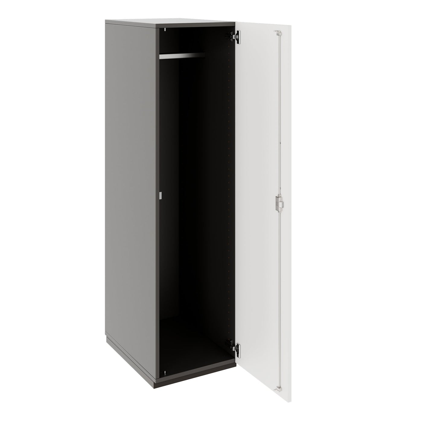 PRO Gabinetto di Cloakroom | 4 OH, 400 - 600 x 1510 mm, morbido -close, grafite / bianco