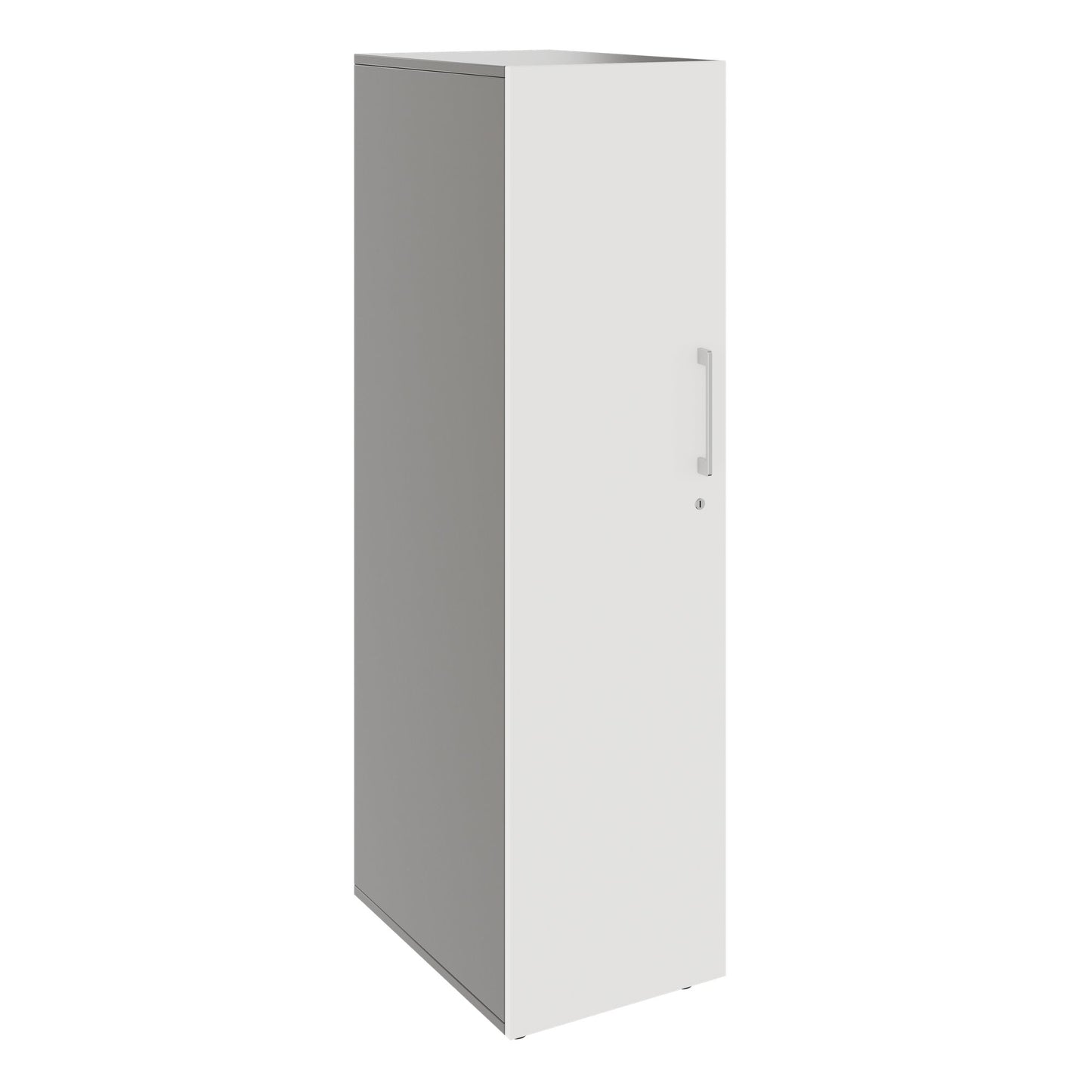 PRO Gabinetto di Cloakroom | 4 OH, 400 - 600 x 1510 mm, morbido -close, grafite / bianco