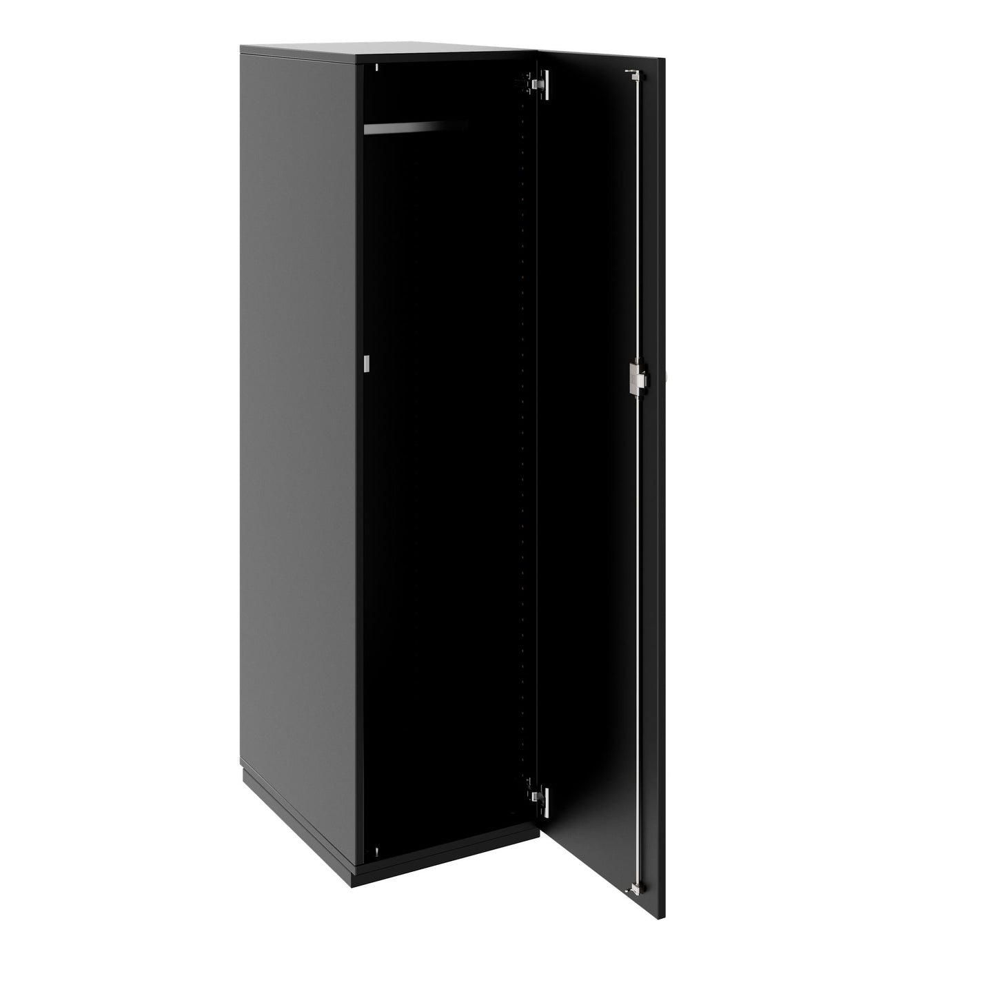 PRO Gabinetto di Cloakroom | 4 OH, 400 - 600 x 1510 mm, morbido, nero