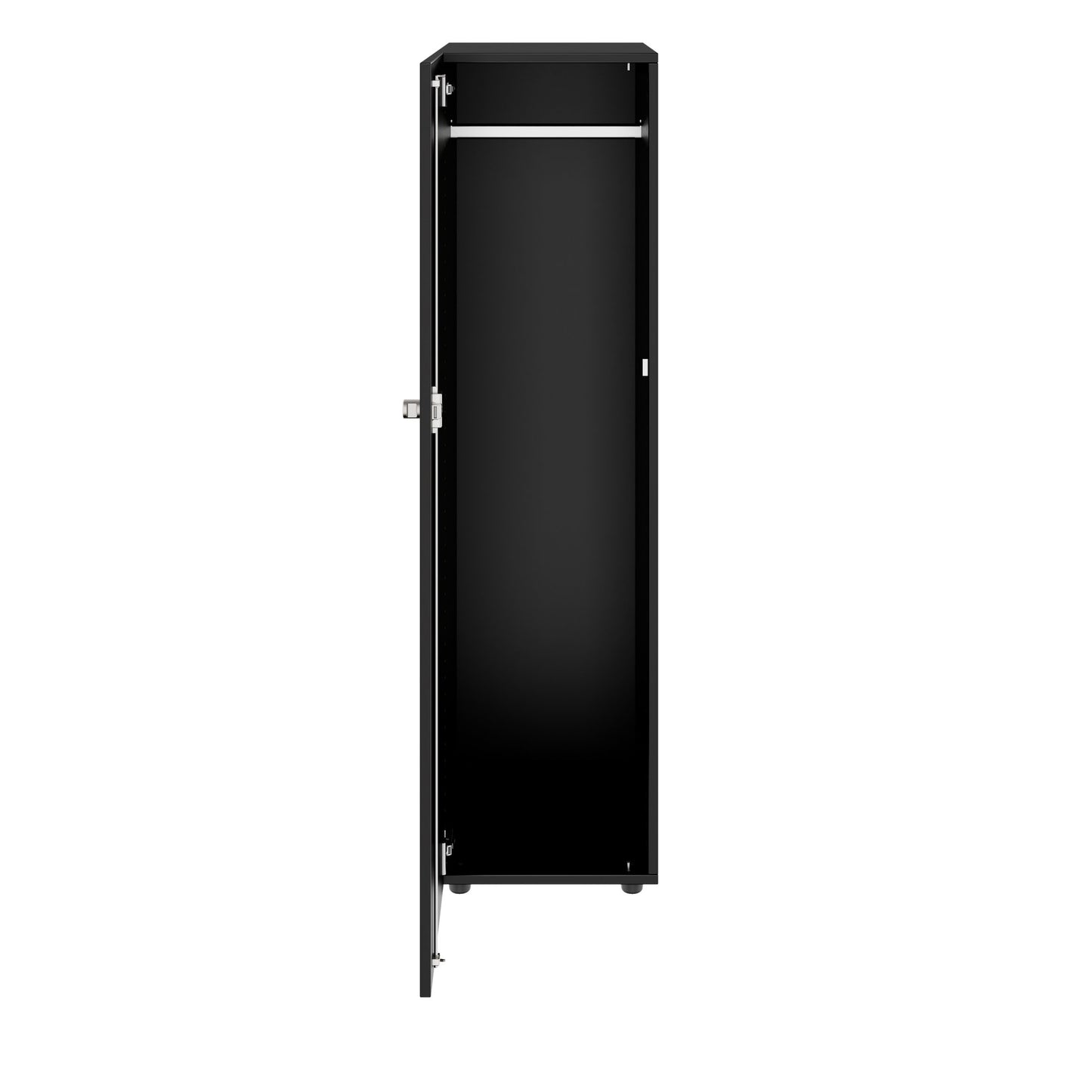 PRO Gabinetto di Cloakroom | 4 OH, 400 - 600 x 1510 mm, morbido, nero