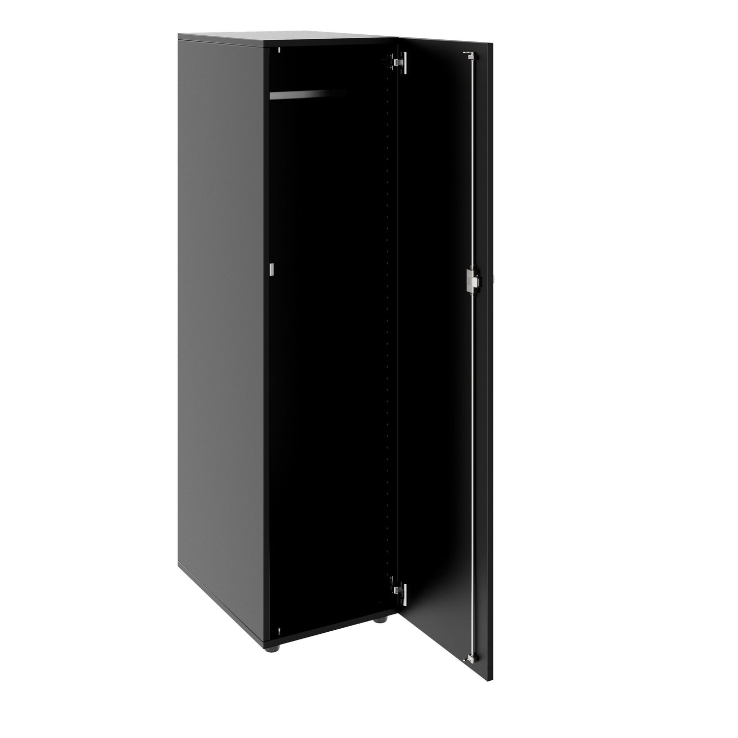 PRO Gabinetto di Cloakroom | 4 OH, 400 - 600 x 1510 mm, morbido, nero