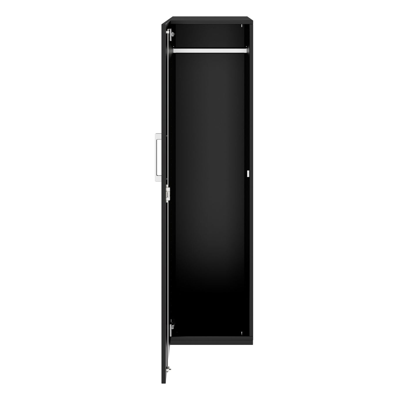 PRO Gabinetto di Cloakroom | 4 OH, 400 - 600 x 1510 mm, morbido, nero