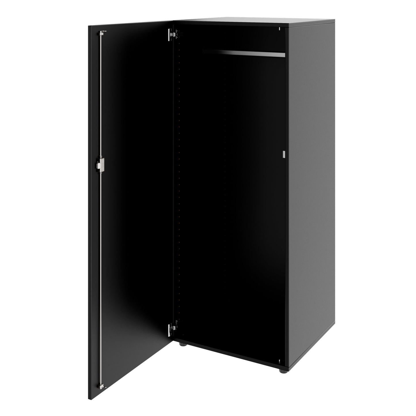 PRO Gabinetto di Cloakroom | 4 OH, 400 - 600 x 1510 mm, morbido, nero