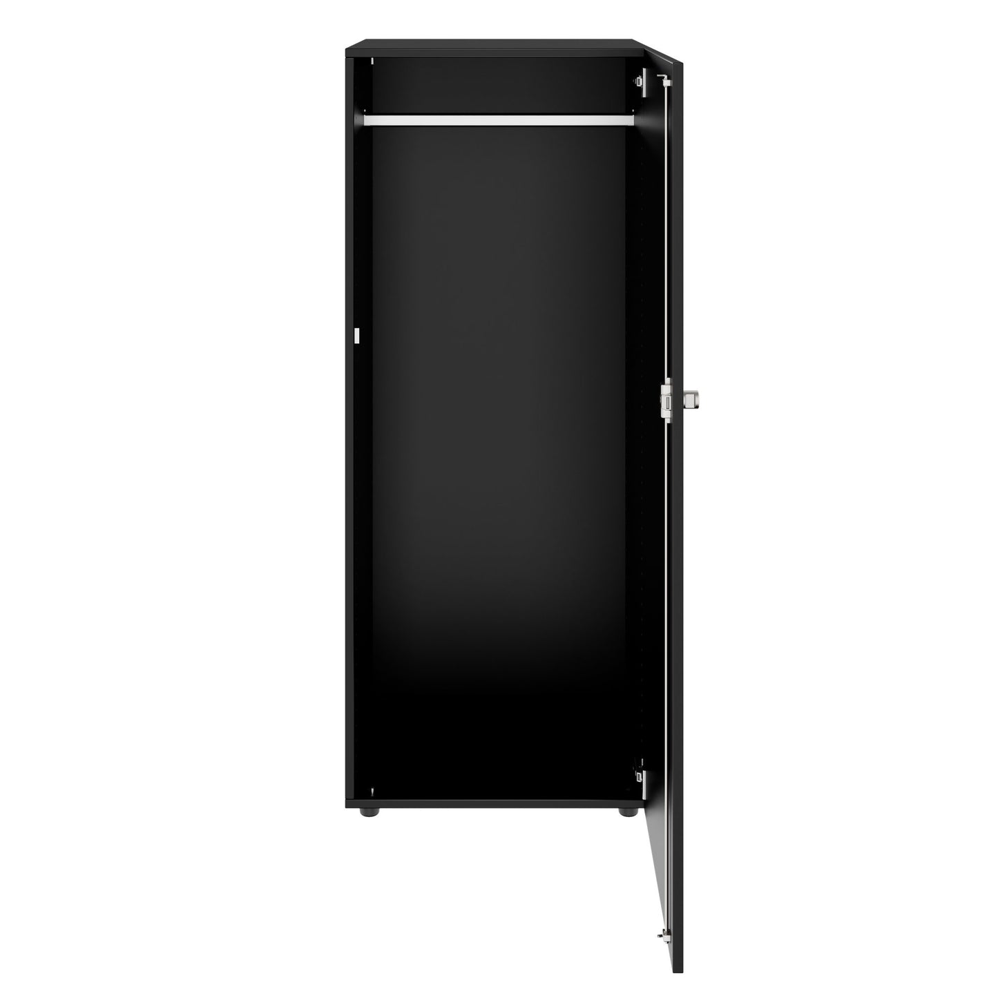 PRO Gabinetto di Cloakroom | 4 OH, 400 - 600 x 1510 mm, morbido, nero