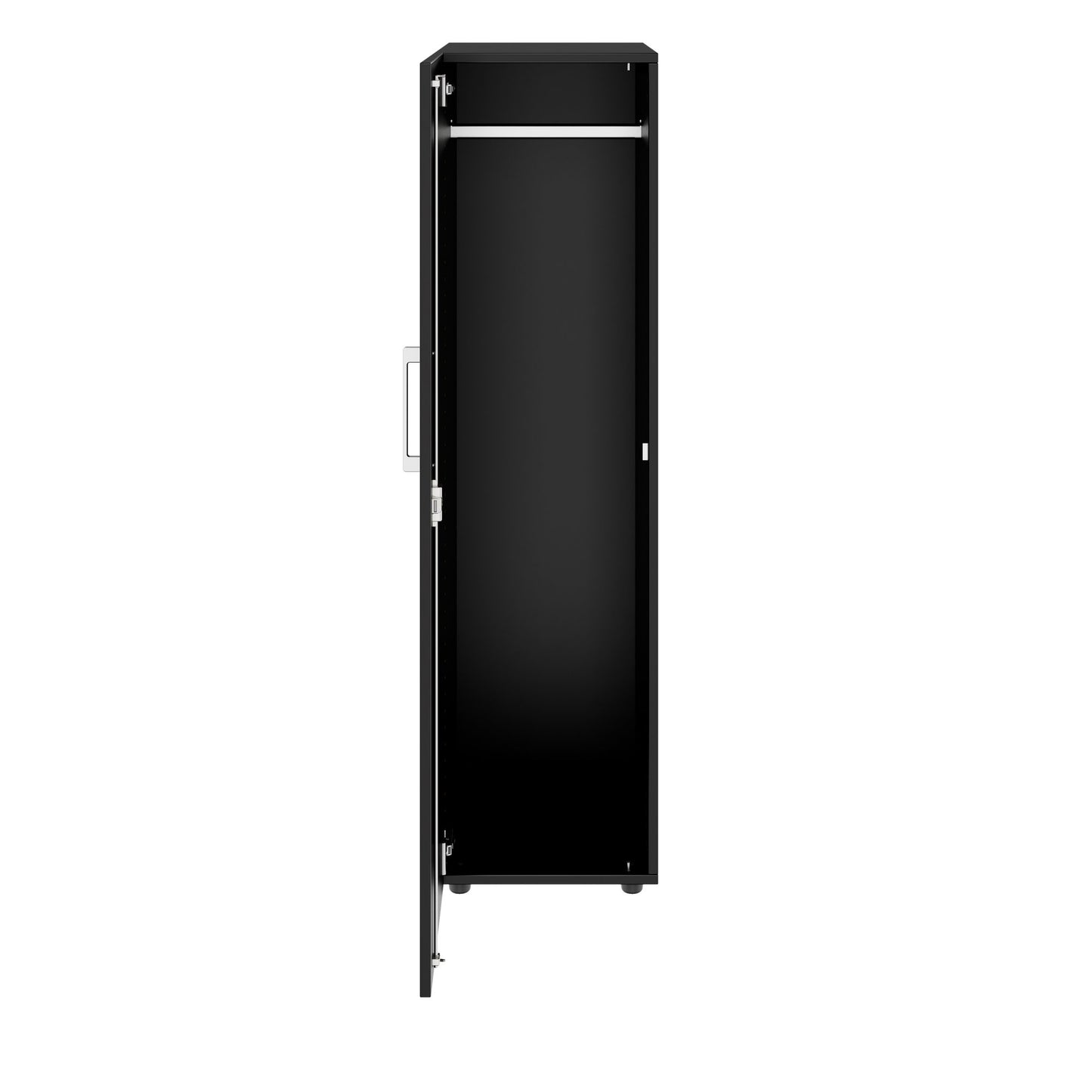 PRO Gabinetto di Cloakroom | 4 OH, 400 - 600 x 1510 mm, morbido, nero