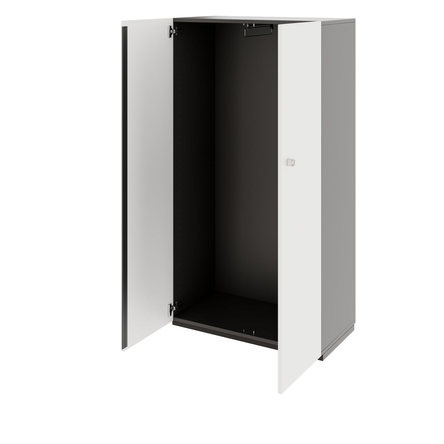 PRO Gabinetto di Cloakroom | 4 OH, 800 - 1000 x 1510 mm, morbido -close, grafite / bianco
