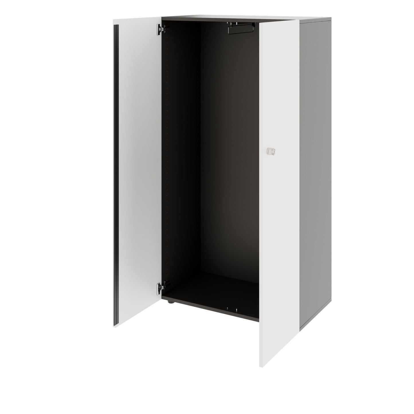 PRO Gabinetto di Cloakroom | 4 OH, 800 - 1000 x 1510 mm, morbido -close, grafite / bianco