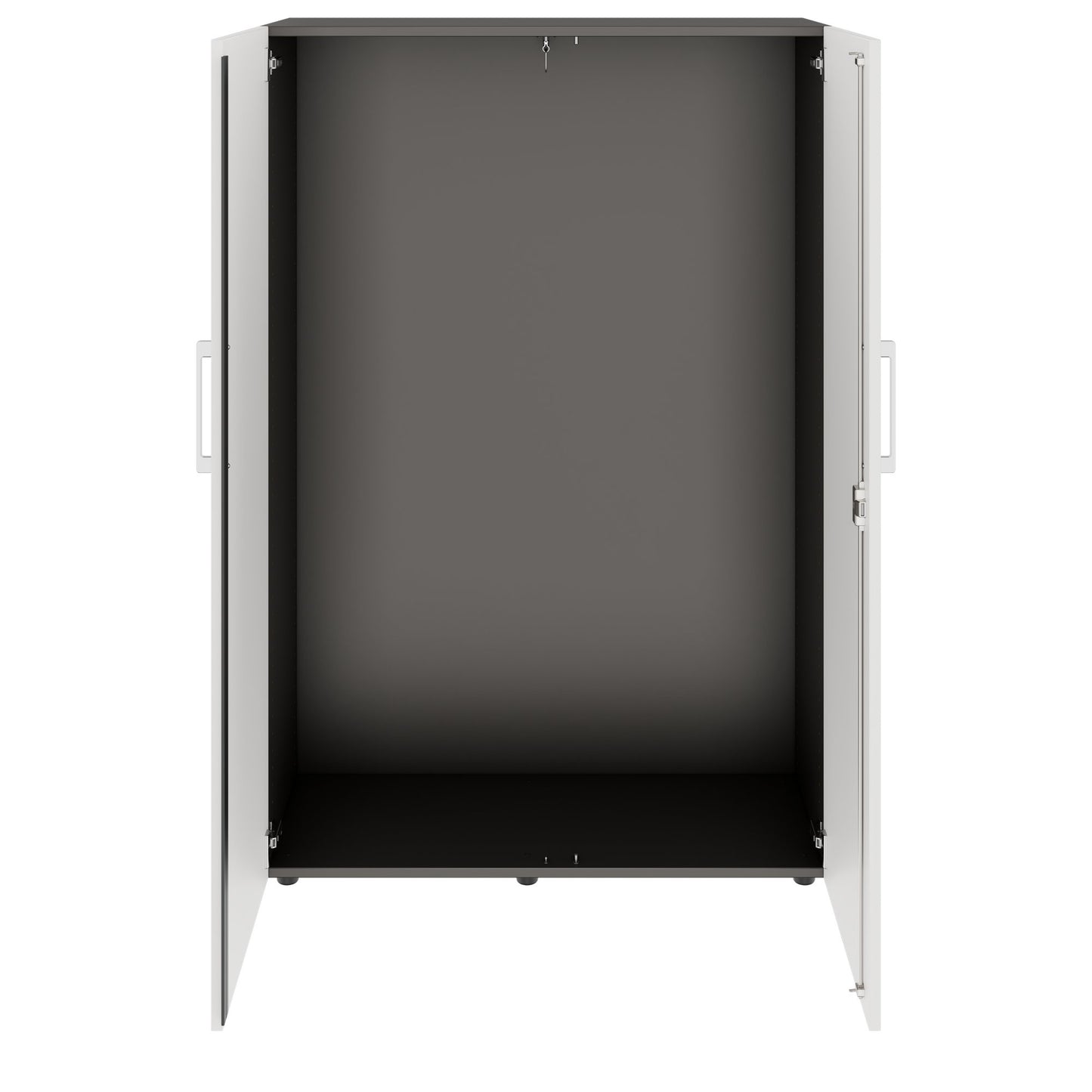 PRO Gabinetto di Cloakroom | 4 OH, 800 - 1000 x 1510 mm, morbido -close, grafite / bianco